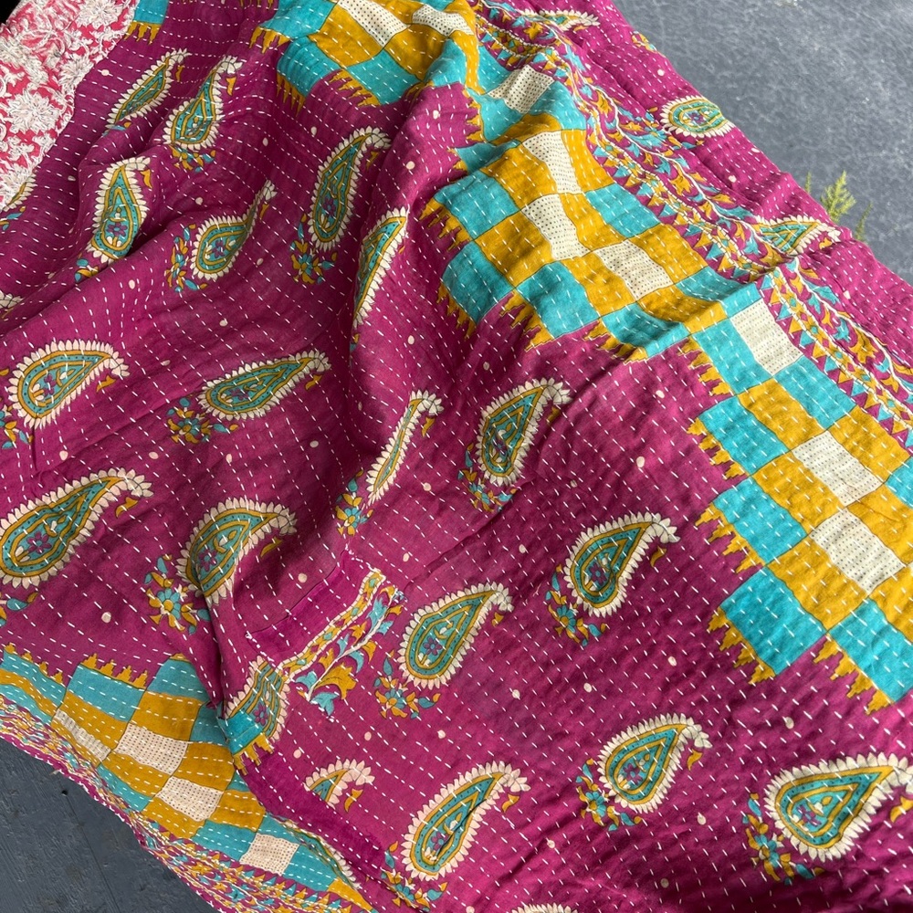 Kantha Throw Blanket BOHO